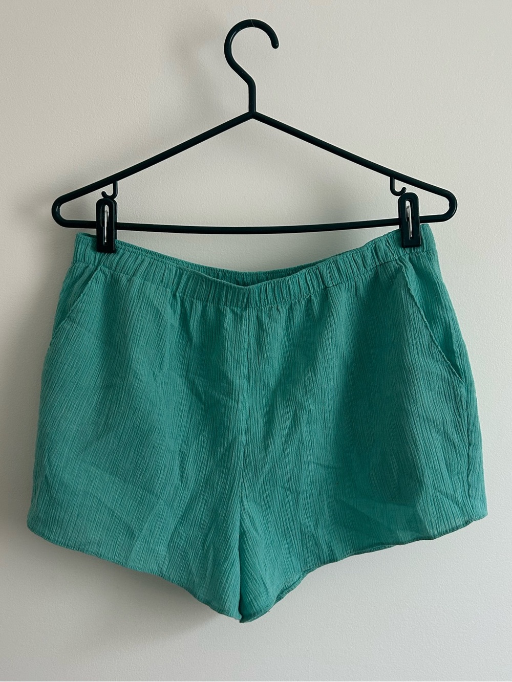 Women’s Elastic-Waist Teal Shorts